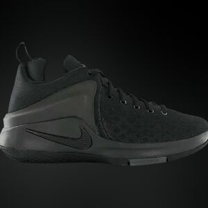 Nike Youth LeBron Zoom Witness GS 'Black Grey' Sneakers Size 3.5Y US